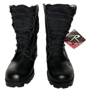 Rothco Men's Jungle Boots 6 Regular Black US Military New With Tag No Box